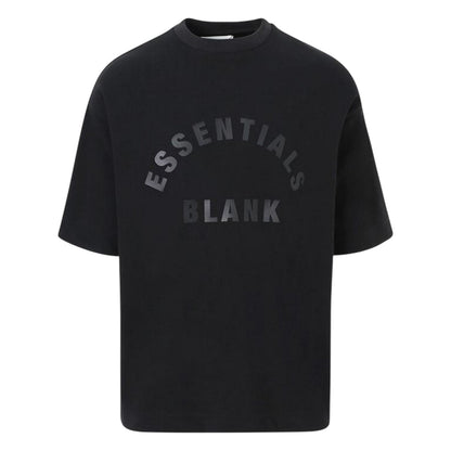Black - Front - Blank Essentials Mens Arch Crew Neck T-Shirt