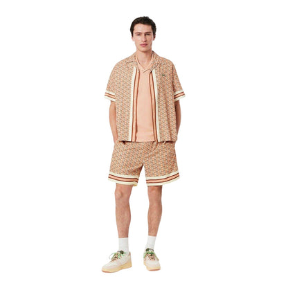 Latte - Lifestyle - Lacoste Mens Geometric Pattern Shorts