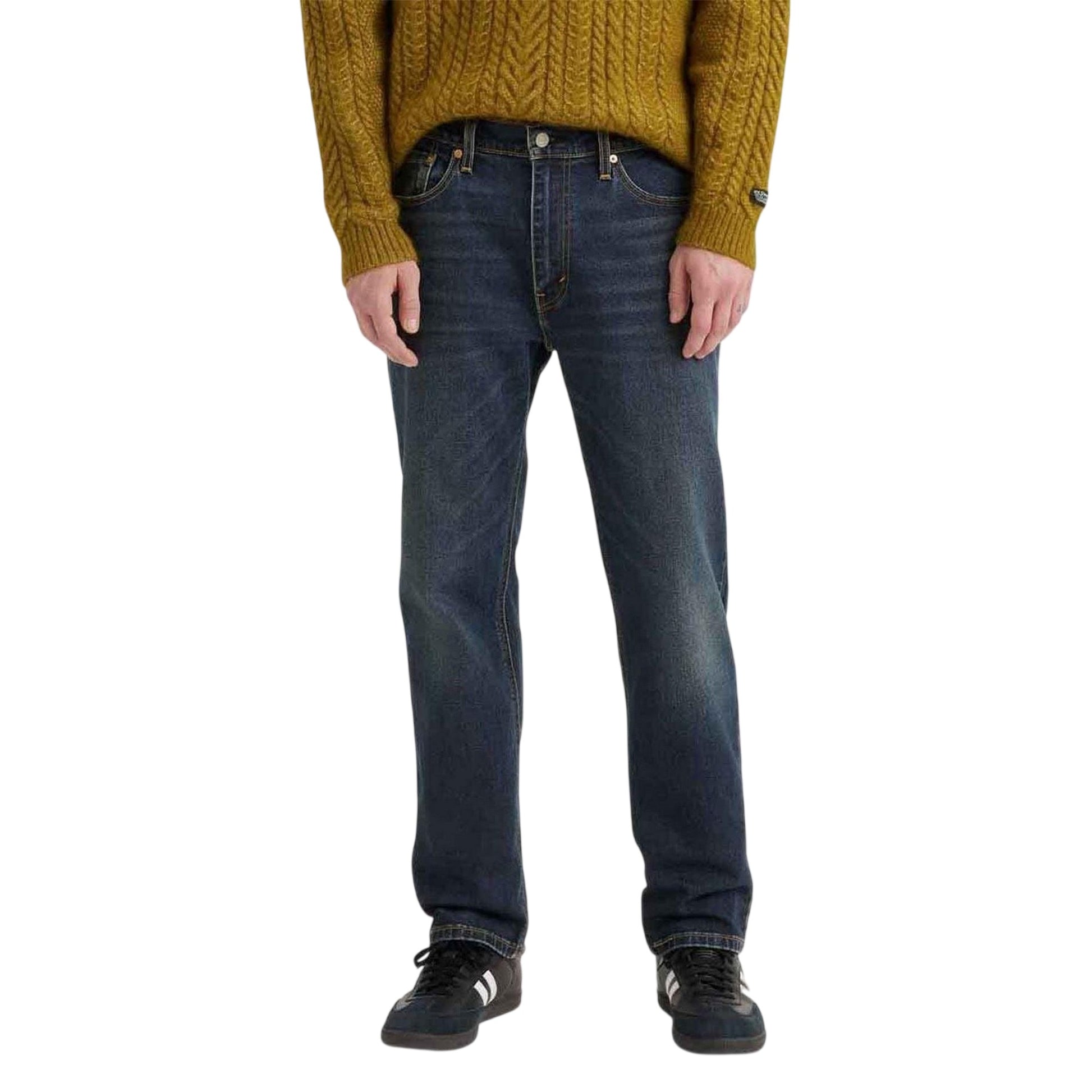 Blue - Side - Levis Mens 541 Born To Adapt Denim Athletic Jeans