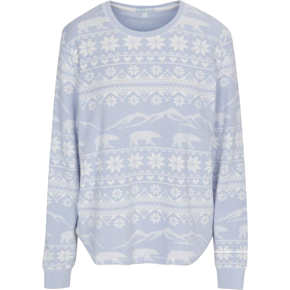 Light Blue - Front - PJ Salvage Womens-Ladies Snowflake Relaxed Fit Top