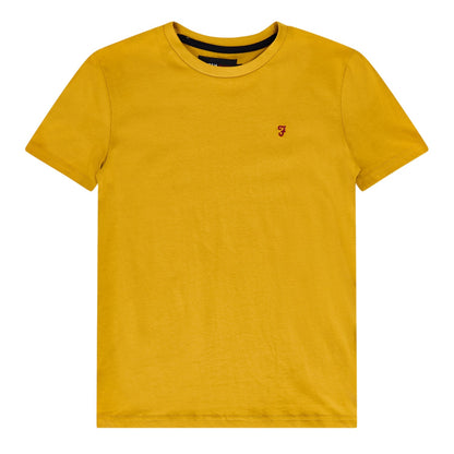 Yellow - Front - Farah Childrens-Kids Denny Crew Neck T-Shirt