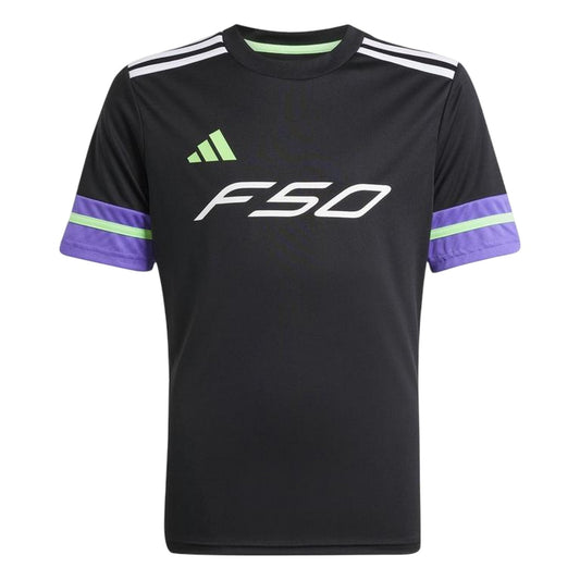 Black-Purple - Front - Adidas Childrens-Kids F50 Training Jersey