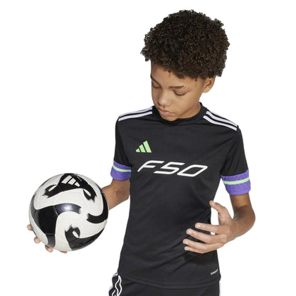 Black-Purple - Lifestyle - Adidas Childrens-Kids F50 Training Jersey