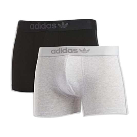 White-Grey - Front - Adidas Mens Originals Comfort Boxer Briefs (Pack of 2)