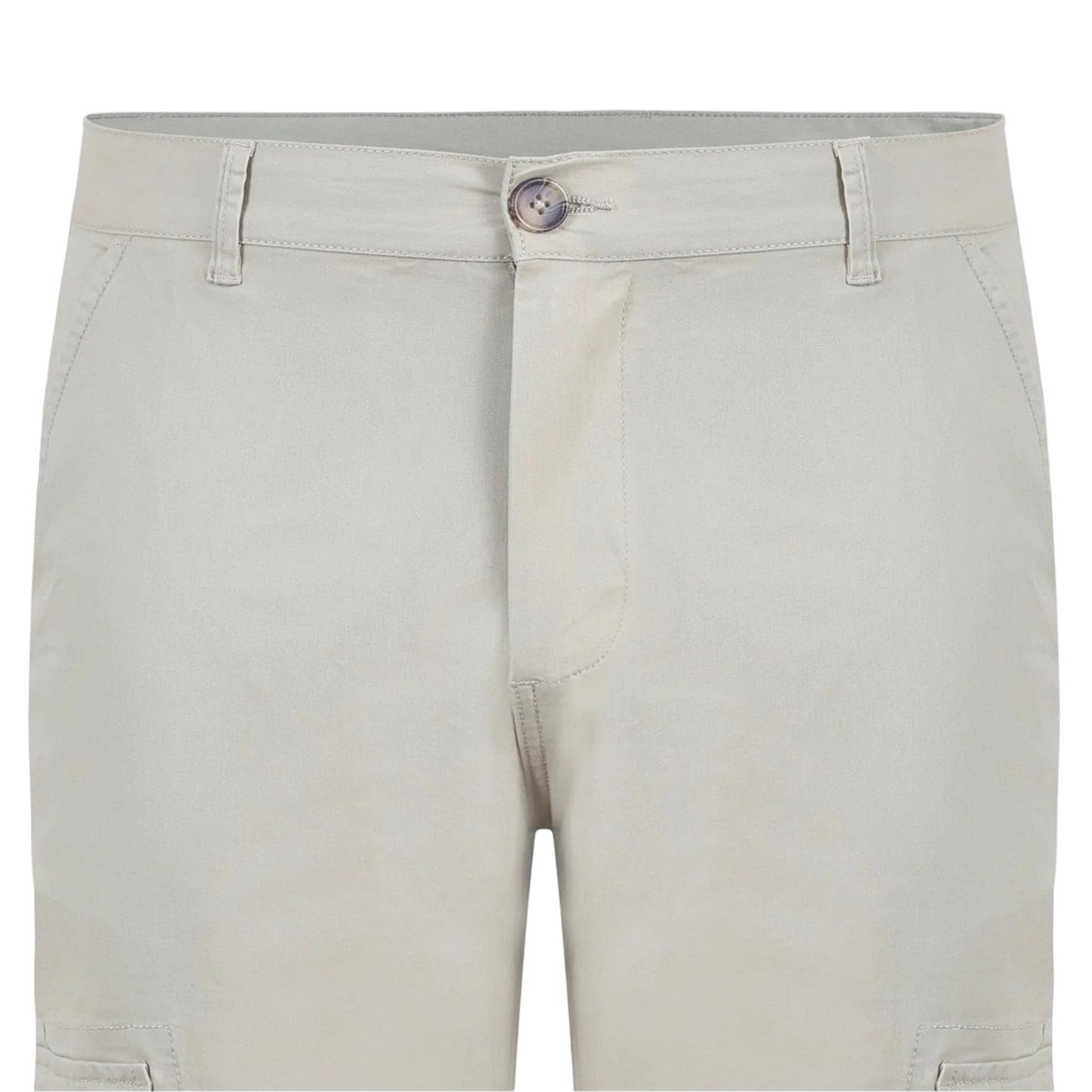 Sand - Side - Fabric Mens Cotton Blend Cargo Trousers