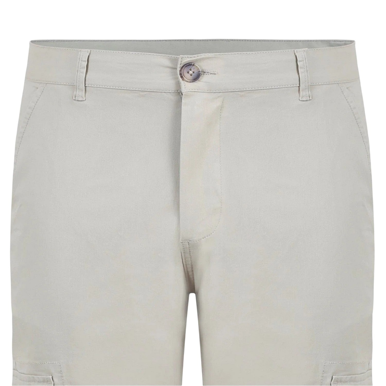 Sand - Side - Fabric Mens Cotton Blend Cargo Trousers