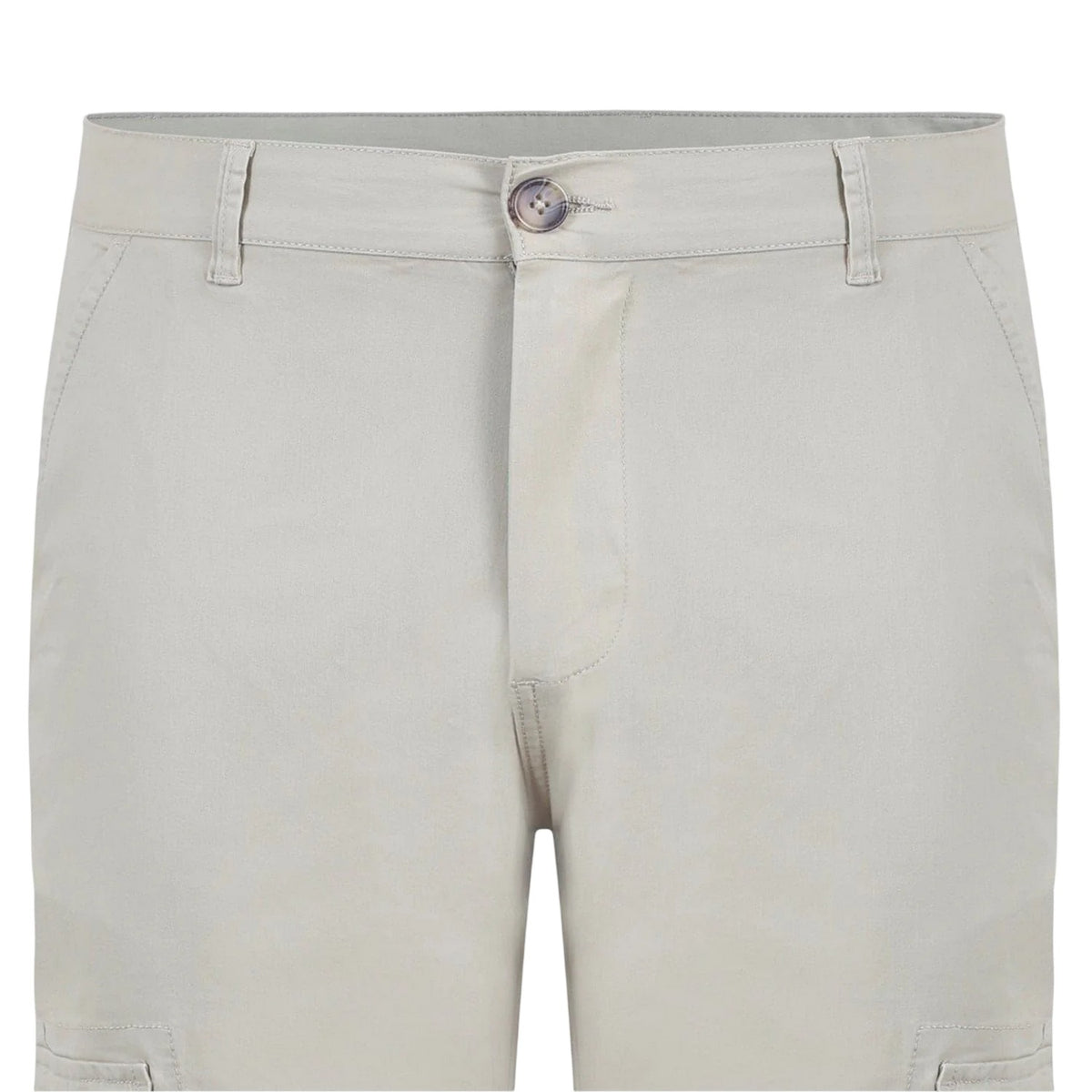 Sand - Side - Fabric Mens Cotton Blend Cargo Trousers