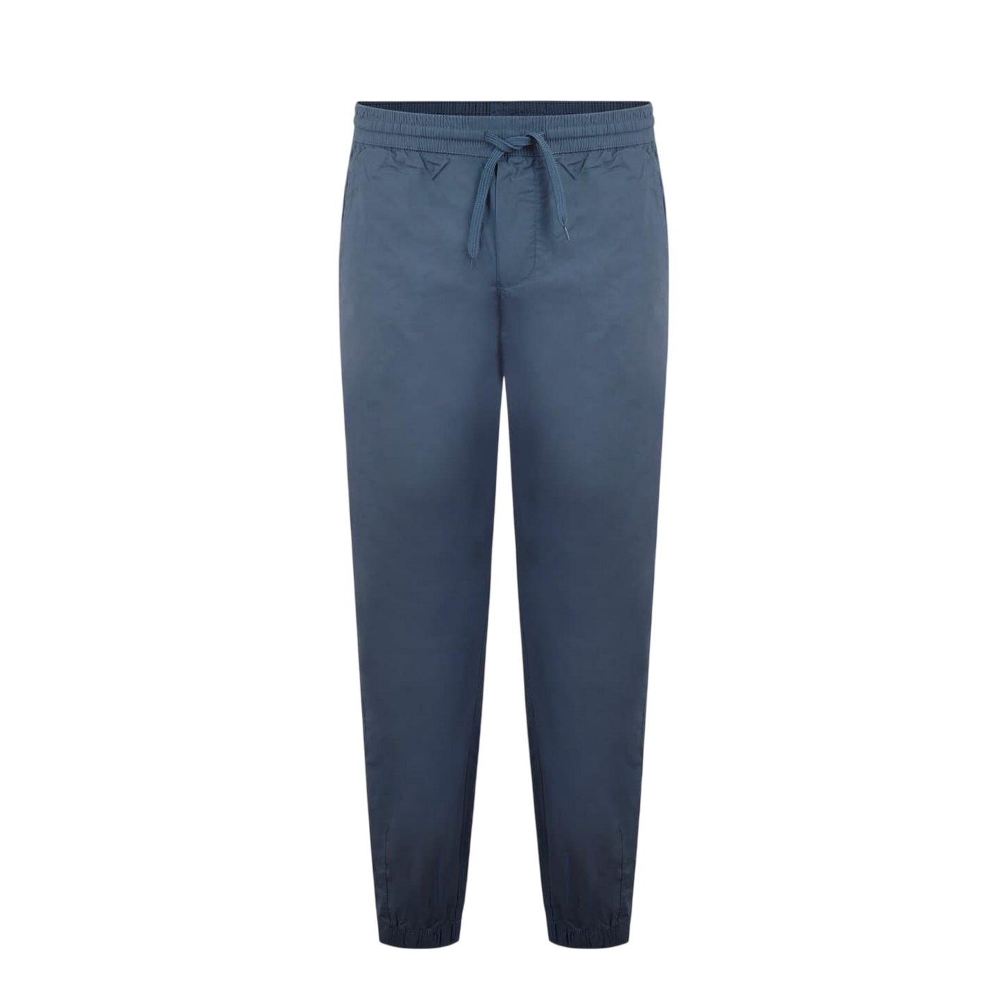 Blue - Front - Fabric Mens Cotton Poplin Trousers