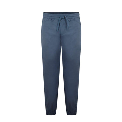 Blue - Front - Fabric Mens Cotton Poplin Trousers