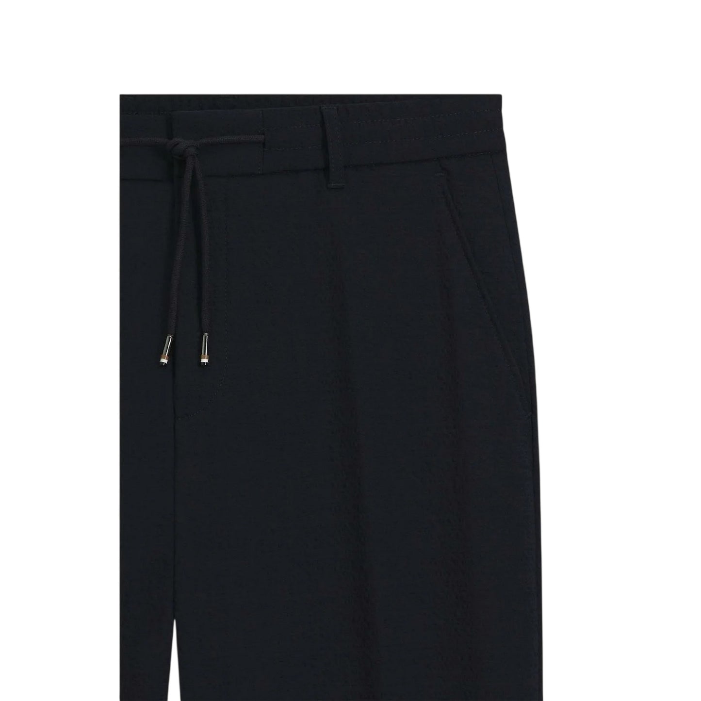 Blue - Side - Boss Mens Perin Seersucker Formal Trousers