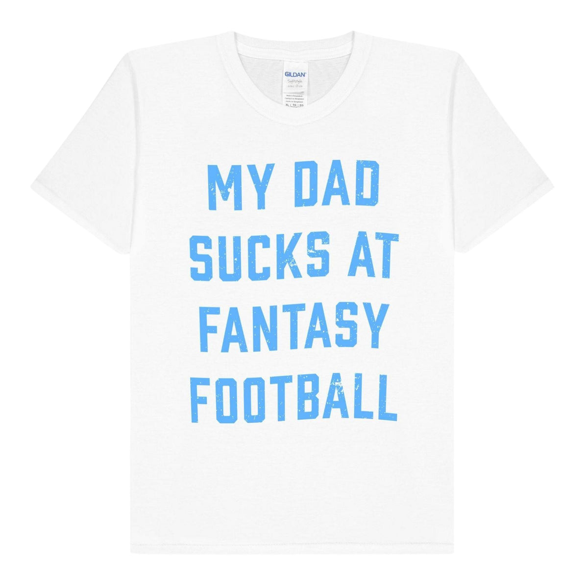 White - Front - Gildan Childrens-Kids Fantasy Football T-Shirt