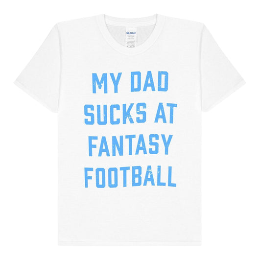 White - Front - Gildan Childrens-Kids Fantasy Football T-Shirt