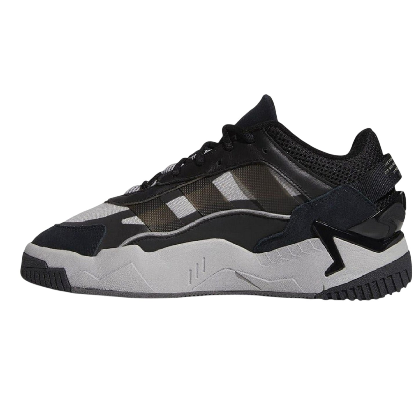 Charcoal Black - Side - Adidas Unisex Adult Niteball II Low Cut Trainers