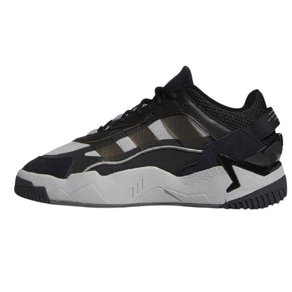 Charcoal Black - Side - Adidas Unisex Adult Niteball II Low Cut Trainers