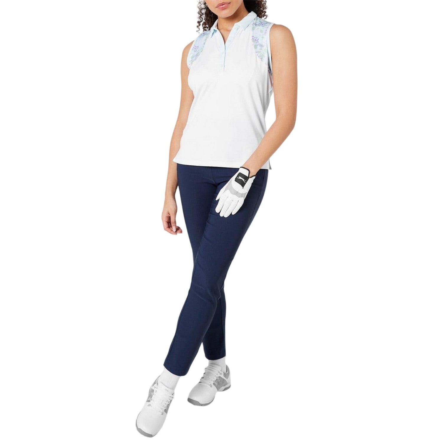 Navy - Pack Shot - Slazenger Womens-Ladies Straight Leg Golf Trousers