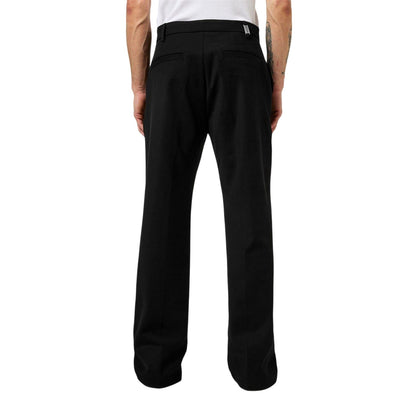 Black - Back - Represent Mens Woven Stepped Regular Trousers