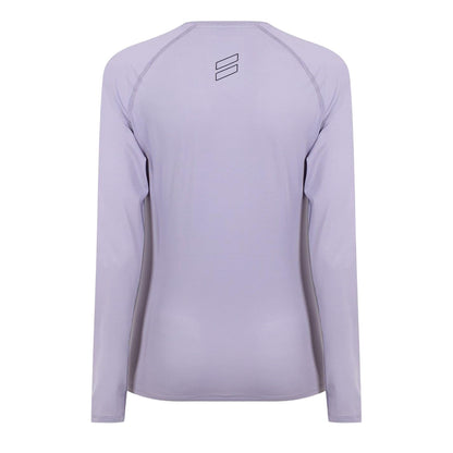 Lavender Purple-Grey - Back - dhb Womens-Ladies Aeron 2.0 Plain Fitted Long-Sleeved Top