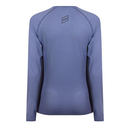 Vintage Indigo - Back - dhb Womens-Ladies Aeron 2.0 Plain Fitted Long-Sleeved Top