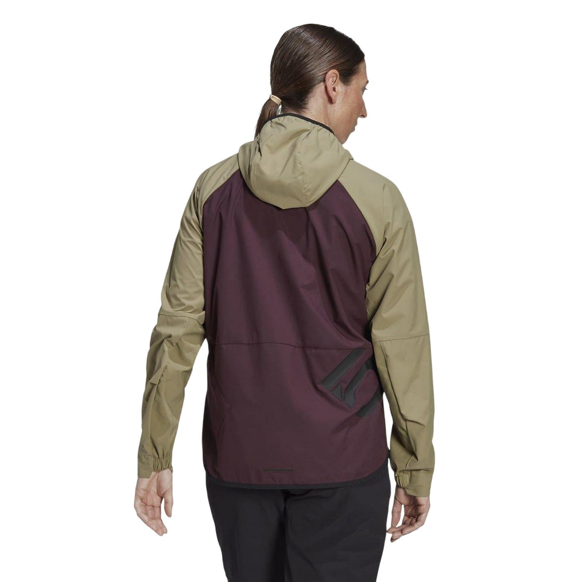 Maroon-Beige - Back - Five Ten Womens-Ladies Two Tone Windbreaker