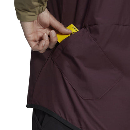 Maroon-Beige - Side - Five Ten Womens-Ladies Two Tone Windbreaker