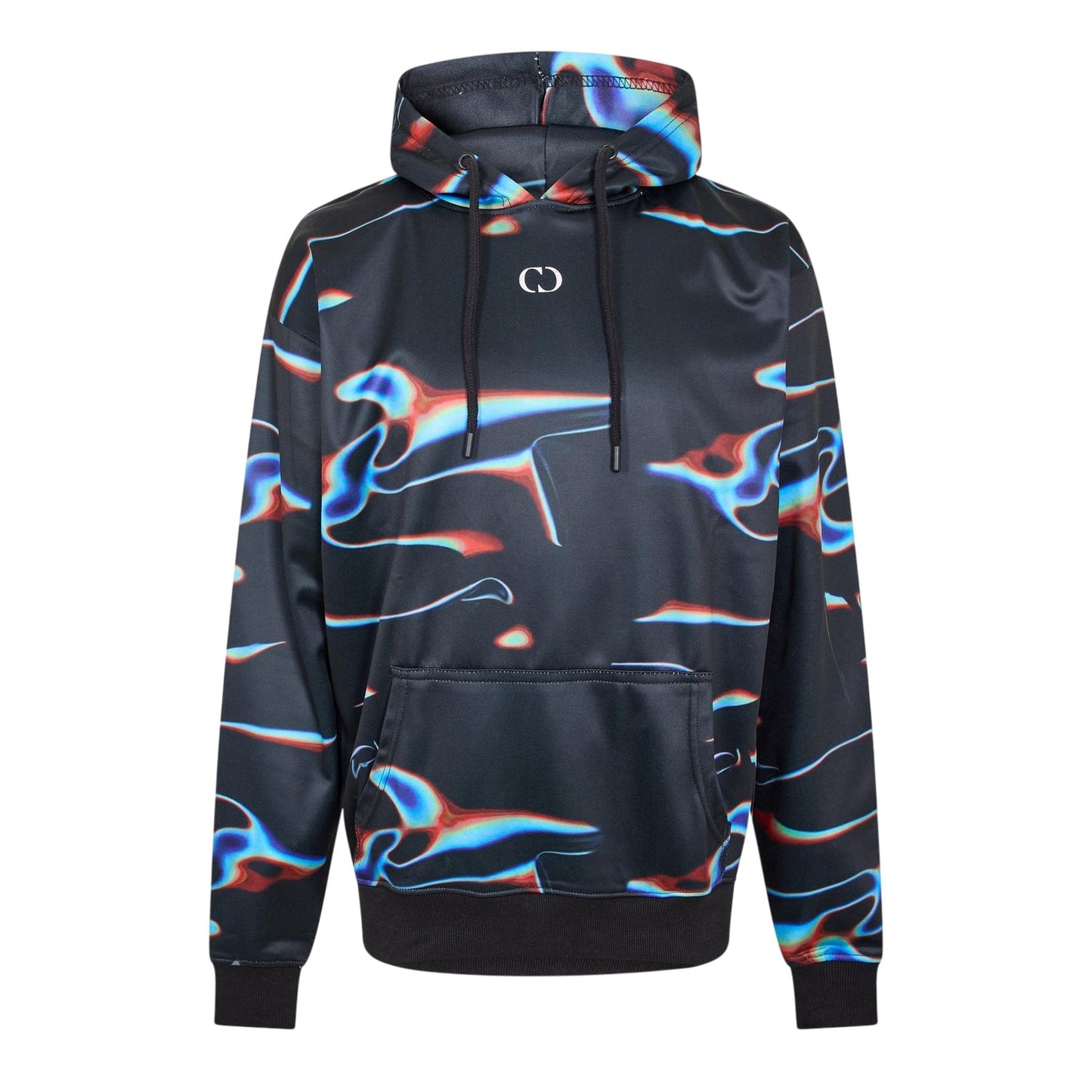 Black - Front - Criminal Damage Mens Warp Drawstring Hoodie