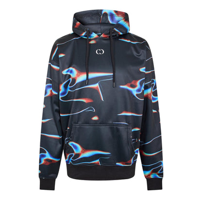 Black - Front - Criminal Damage Mens Warp Drawstring Hoodie