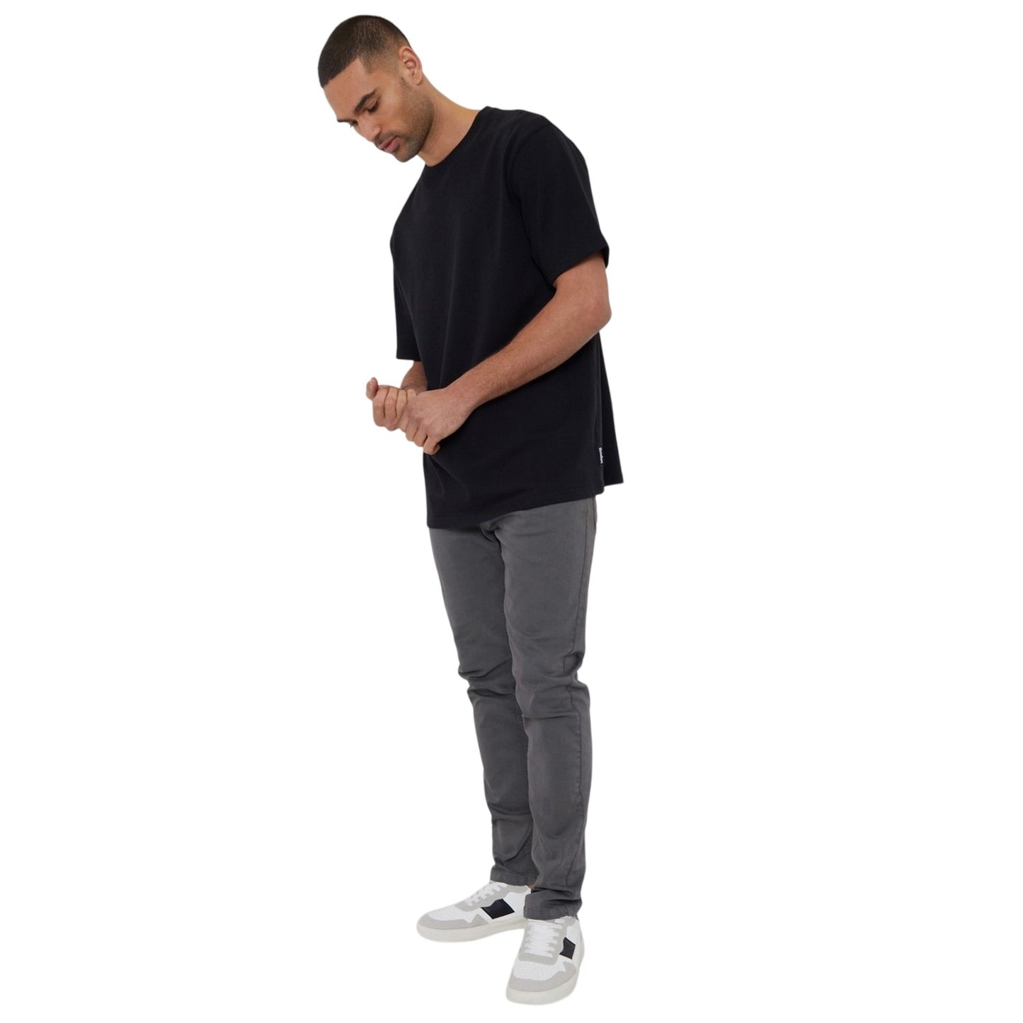 Black - Lifestyle - Threadbare Mens Waffle Regular T-Shirt