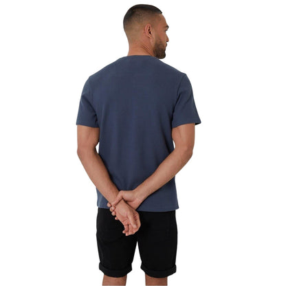 Denim Blue - Back - Threadbare Mens Waffle Regular T-Shirt