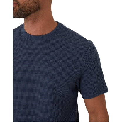 Denim Blue - Side - Threadbare Mens Waffle Regular T-Shirt