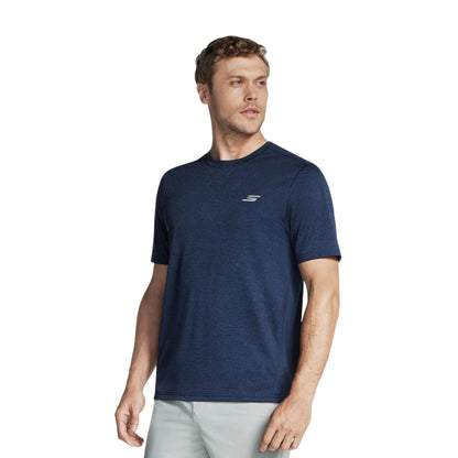 Navy - Side - Skechers Mens Charge Performance Running T-Shirt