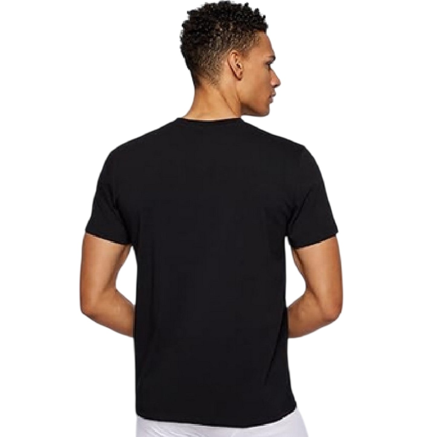 Black - Front - Boss Mens Hbw Logo Crew Neck T-Shirt