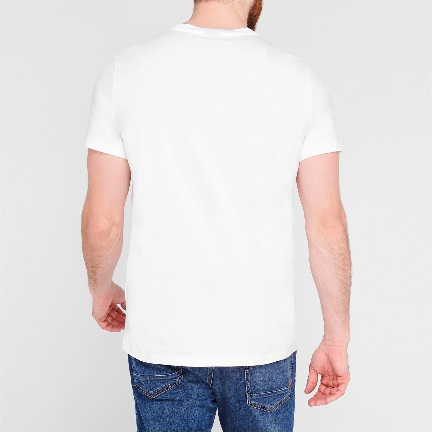 White - Side - Boss Mens Hbw Logo Crew Neck T-Shirt