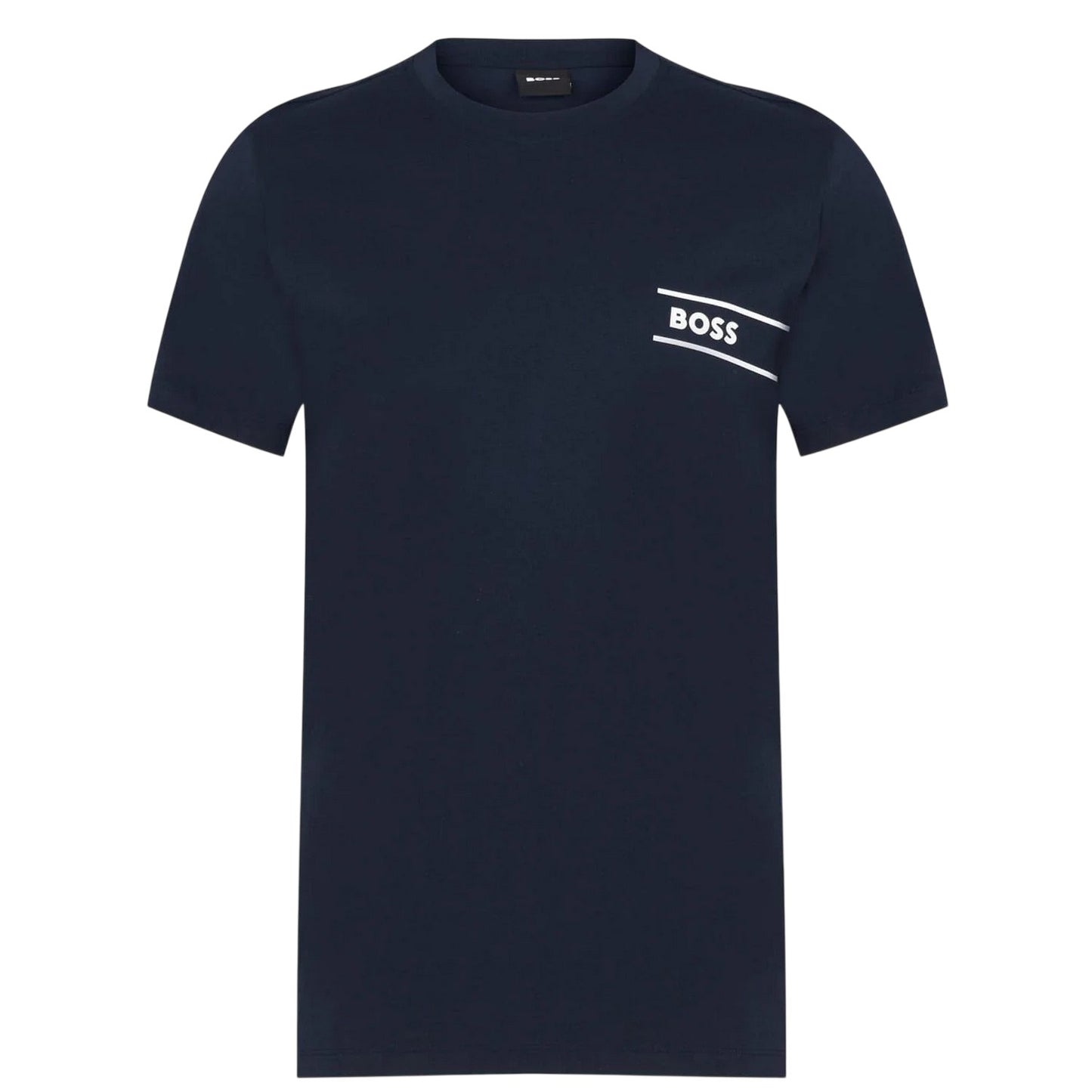 White - Front - Boss Mens Hbw Logo Crew Neck T-Shirt