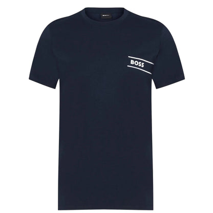 Dark Blue - Front - Boss Mens Hbw Logo Crew Neck T-Shirt