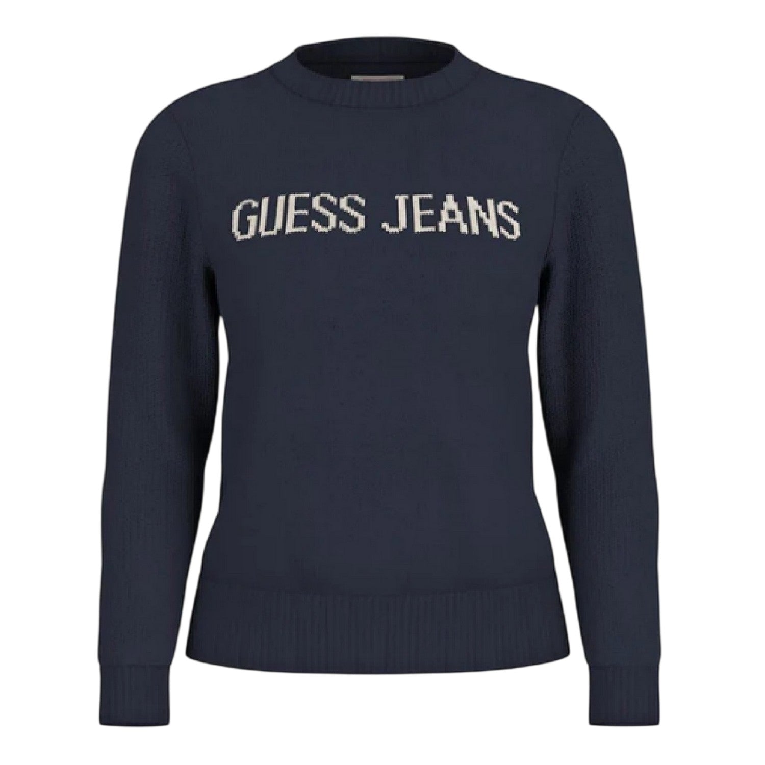 Ocean - Front - Guess Womens-Ladies Crew Neck Long-Sleeved Sweater Top