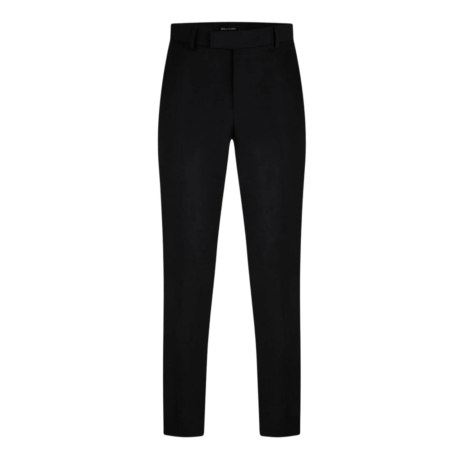 Black - Front - Without Prejudice Mens Wool Blend Slim Suit Trousers