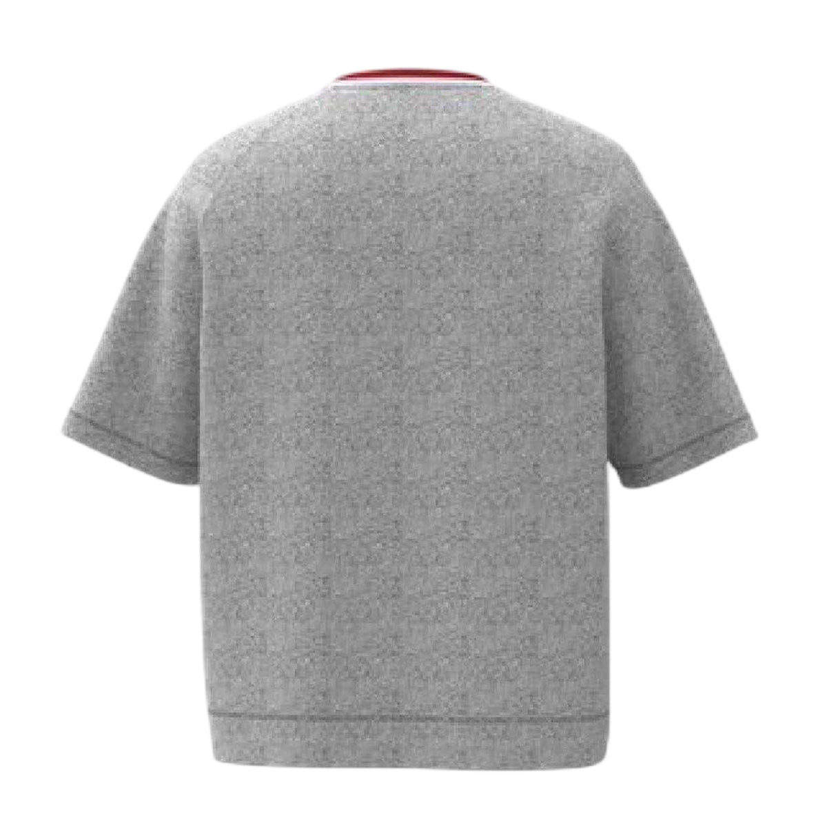 Grey - Back - Hugo Boss Mens Contrast Trim Relaxed Fit Short-Sleeved Sweatshirt