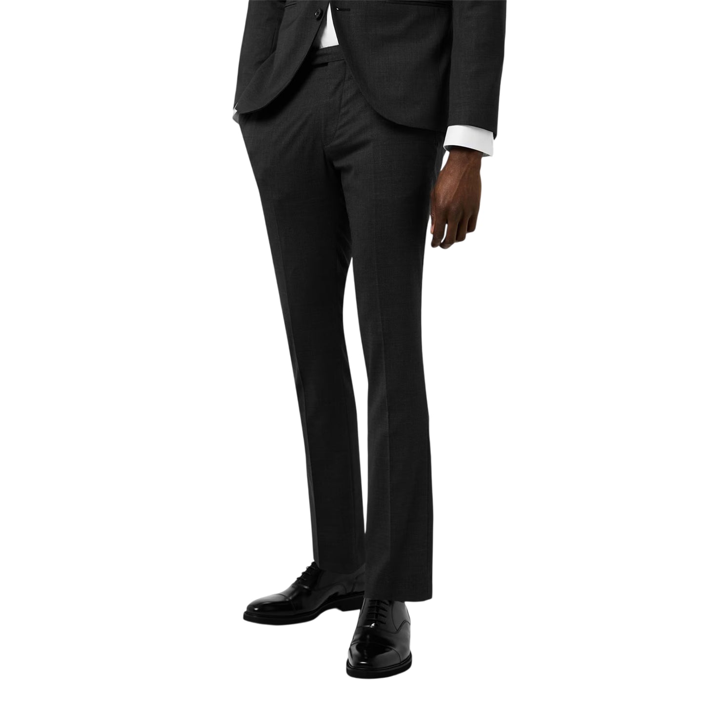 Charcoal - Back - Ben Sherman Mens Priory Skinny Suit Trousers