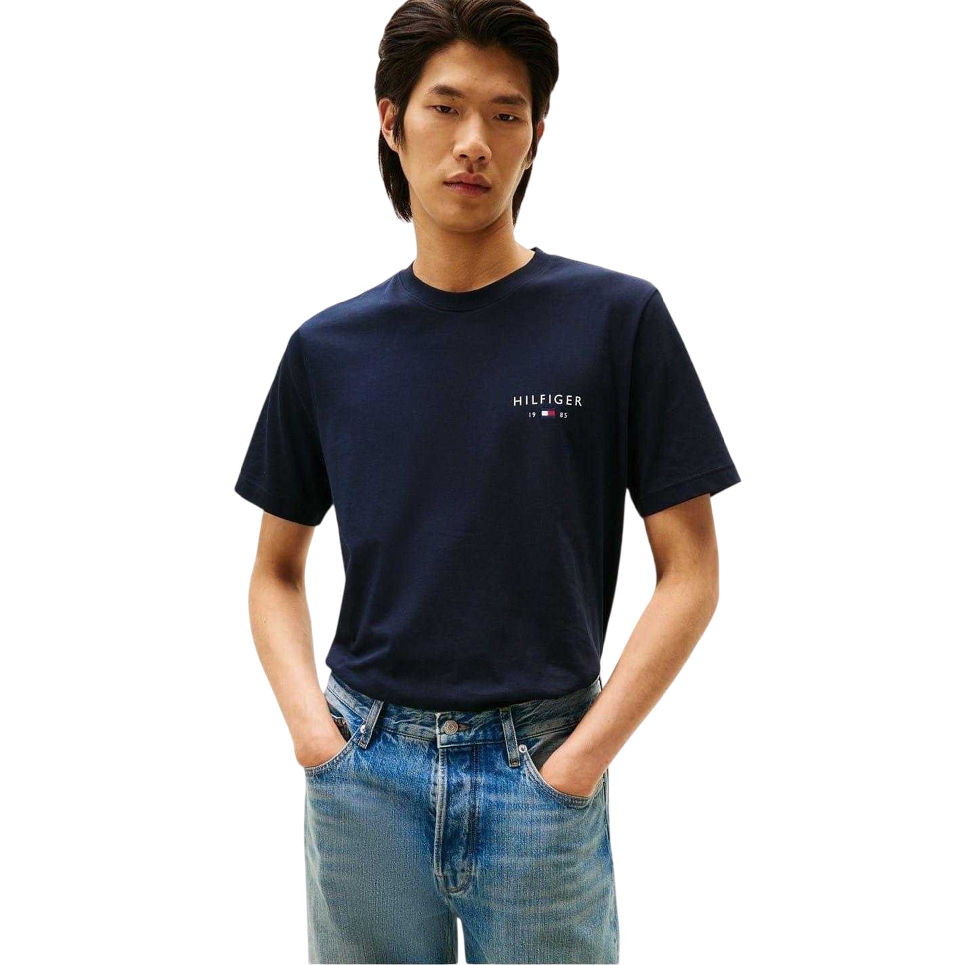 Desert Sky - Side - Tommy Hilfiger Mens Love Logo Crew Neck T-Shirt