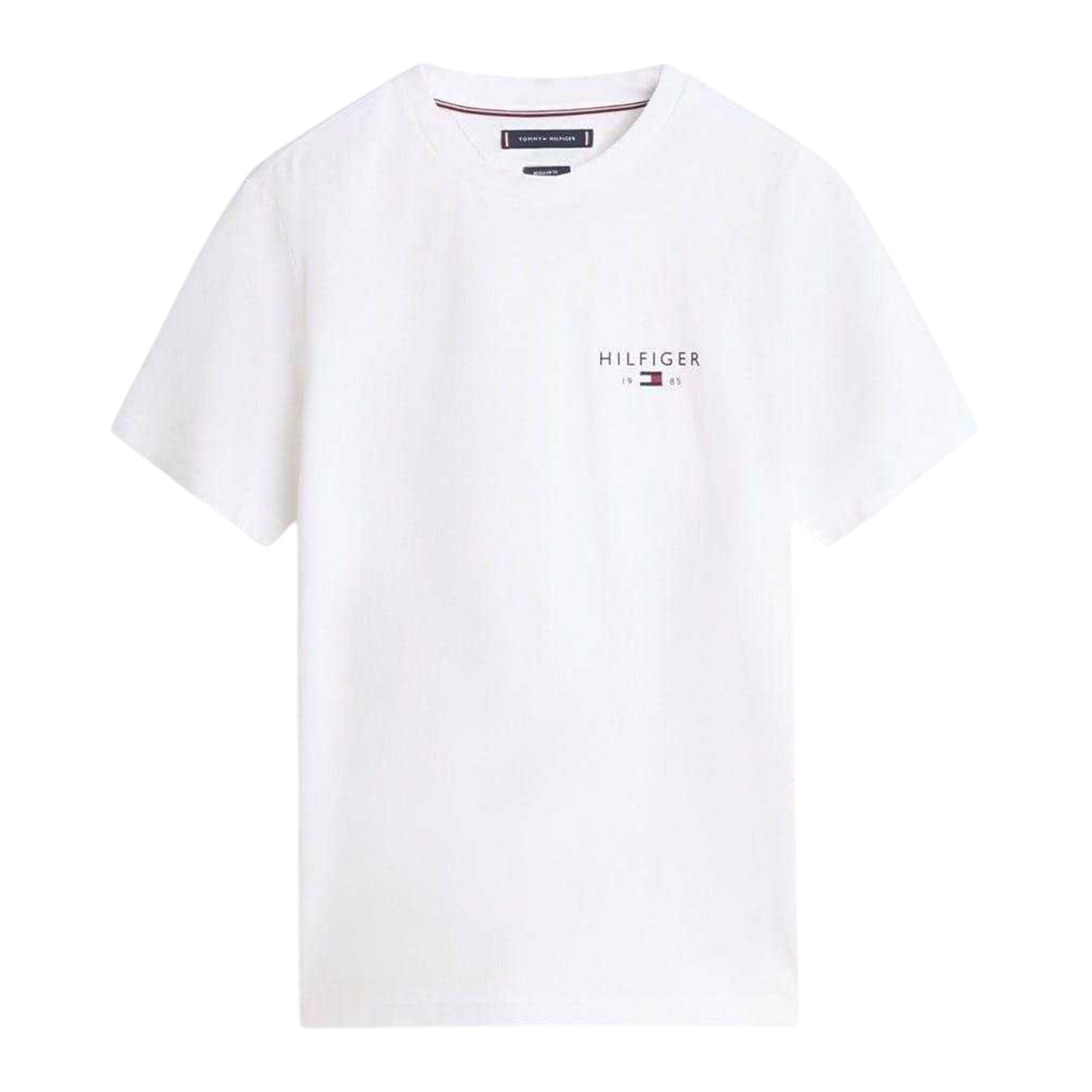 White - Front - Tommy Hilfiger Mens Love Logo Crew Neck T-Shirt