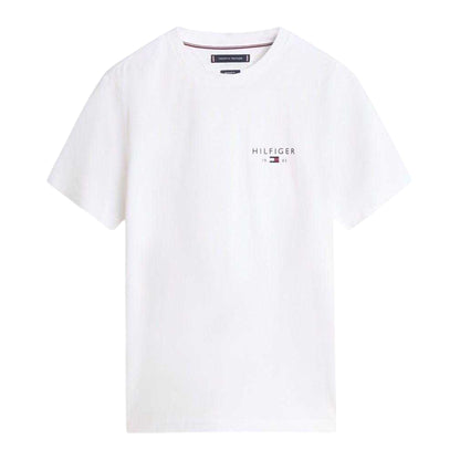 White - Front - Tommy Hilfiger Mens Love Logo Crew Neck T-Shirt