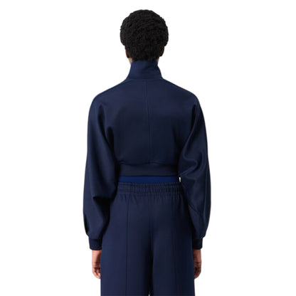 Navy - Back - Lacoste Womens-Ladies Full Zip Sweatshirt