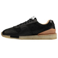 Black - Side - Clarks Mens Toe Run Leather Trainers