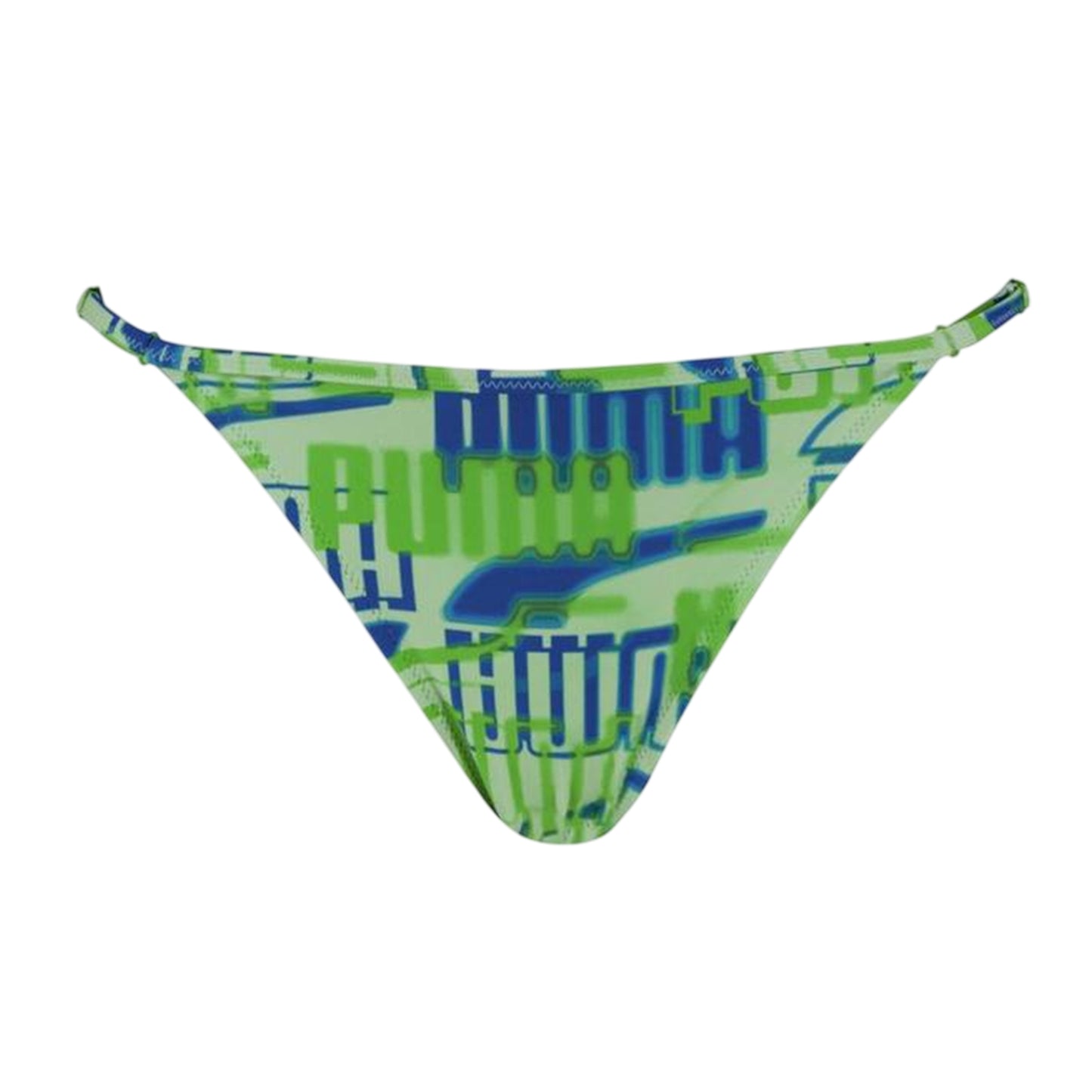 Green - Front - Puma Womens-Ladies Repeat Logo Side Tie Bikini Bottoms