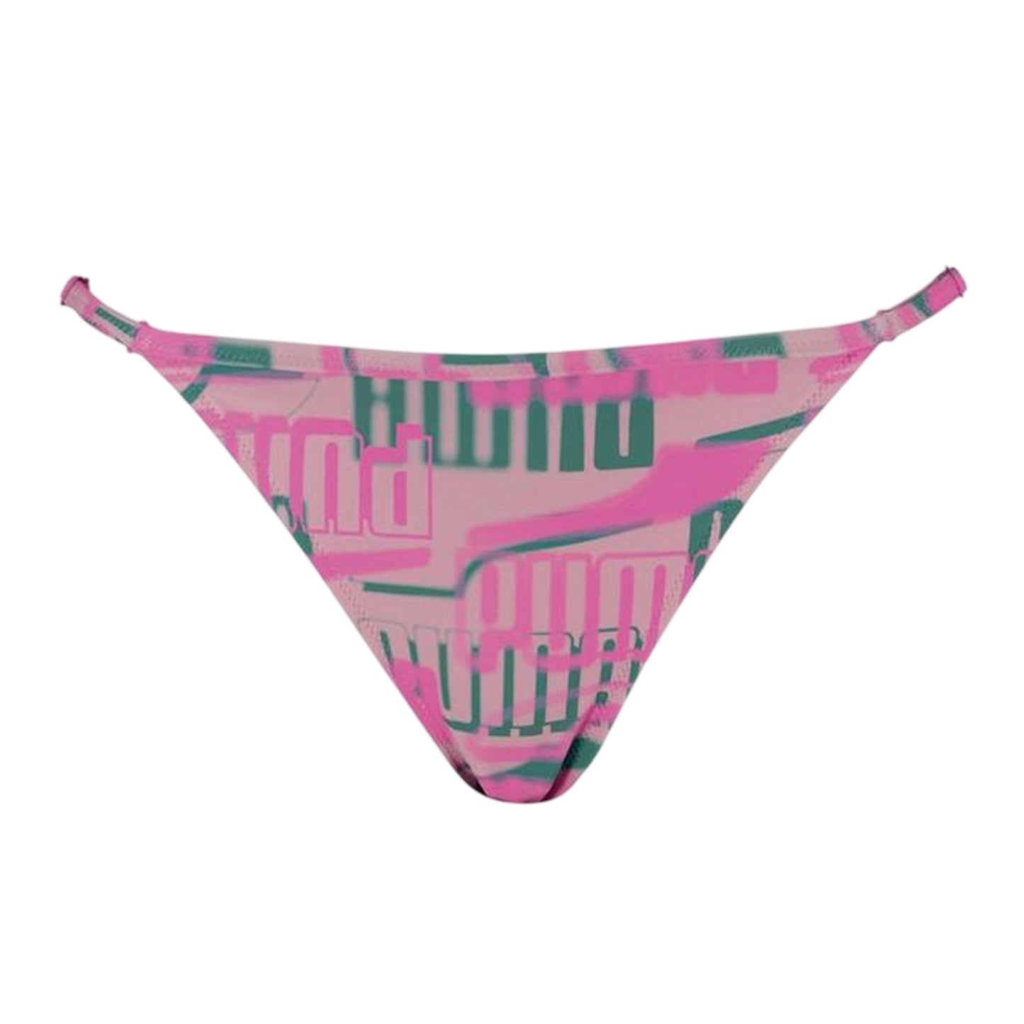 Pink - Front - Puma Womens-Ladies Repeat Logo Side Tie Bikini Bottoms