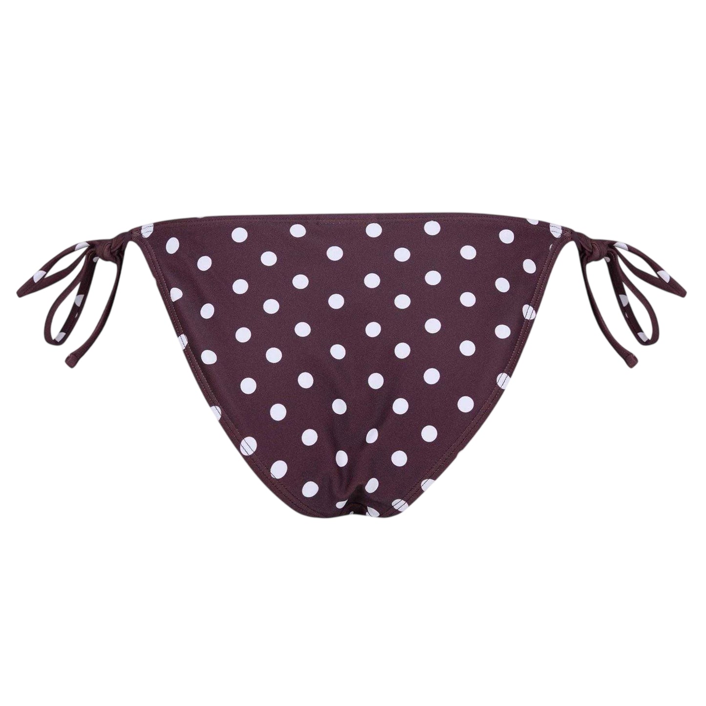 Chocolate - Back - Jack Wills Womens-Ladies Polka Dot Side Tie Bikini Bottoms