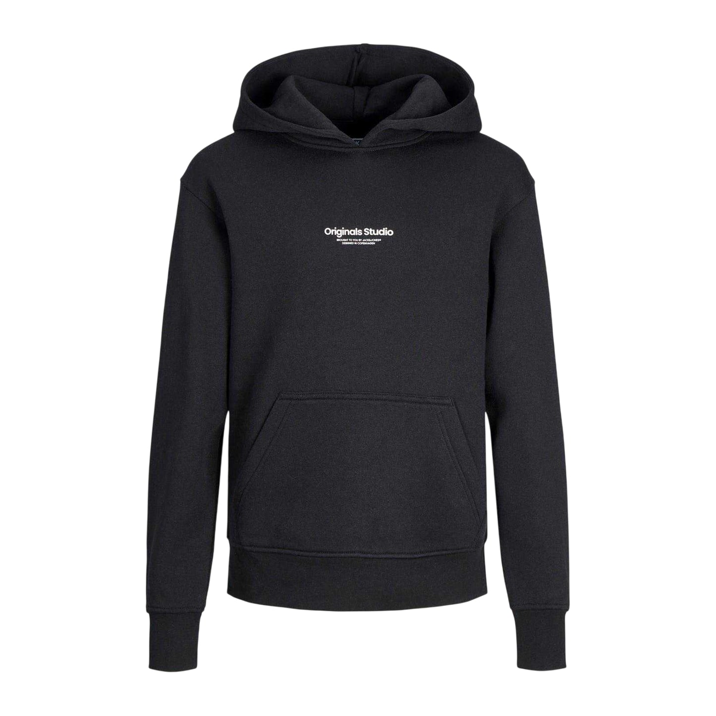 Black - Front - Jack And Jones Boys Jorvester Hoodie