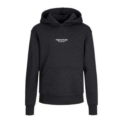 Black - Front - Jack And Jones Boys Jorvester Hoodie
