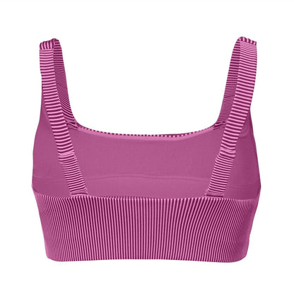 Pink - Back - Puma Womens-Ladies Stripe Scoop Neck Bikini Top