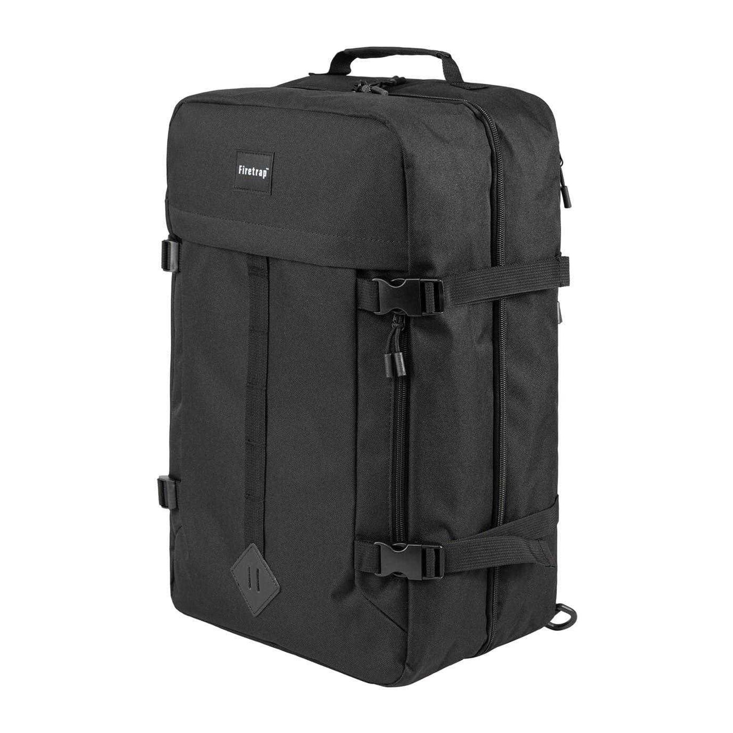 Black-Charcoal Marl - Side - Firetrap Travel Backpack